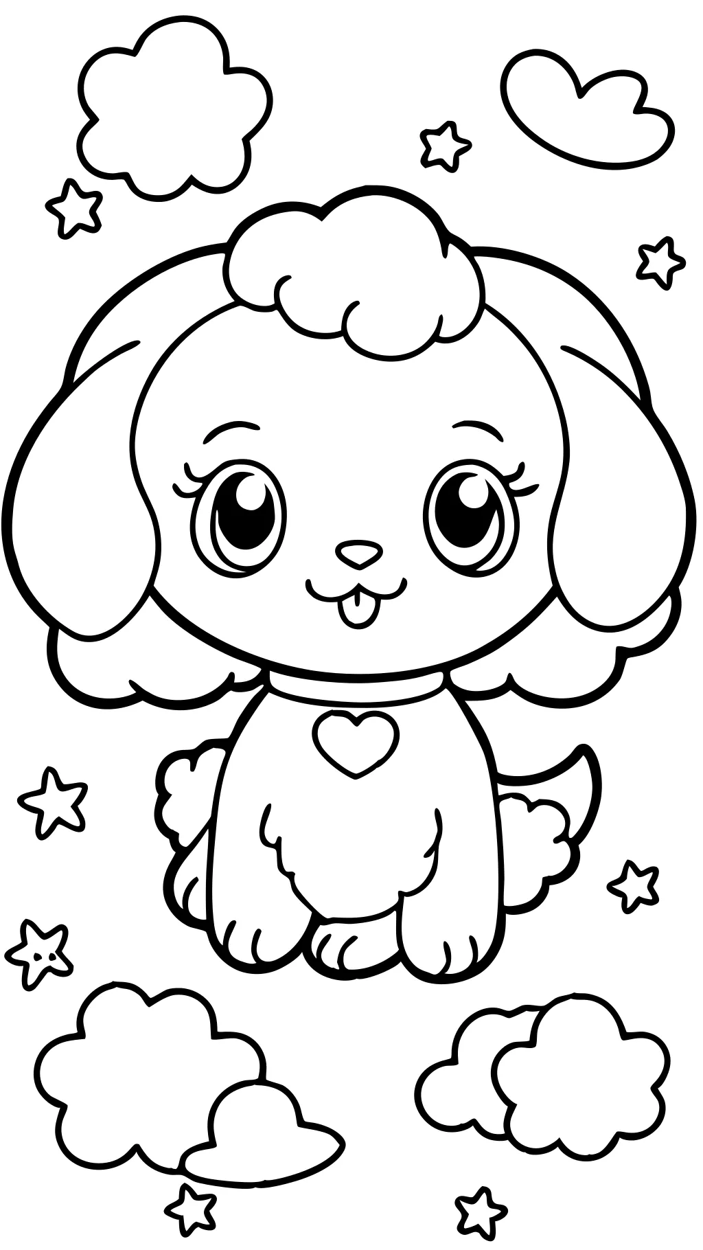 Cinnamoroll diciendo hola página para colorear de audio